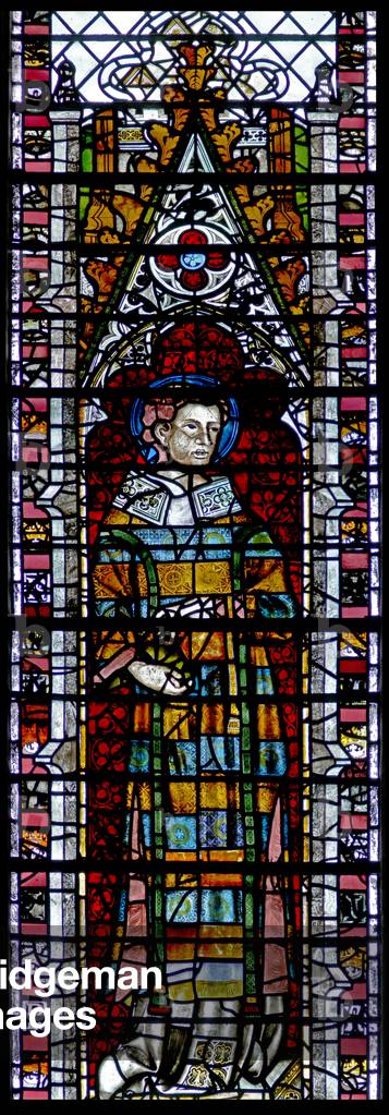 Window w2 depicting St Vincent (stained glass)