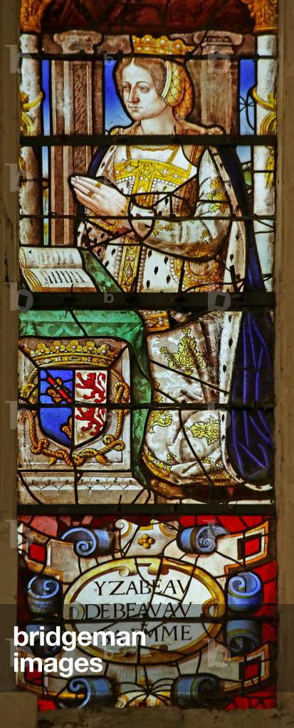 Window depicting Isabelle de Beauvau (stained glass)