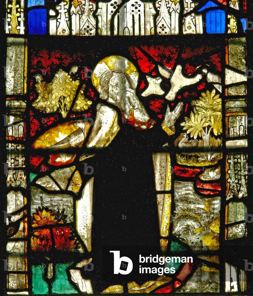 Window S2 depicting the Creation (stained glass)