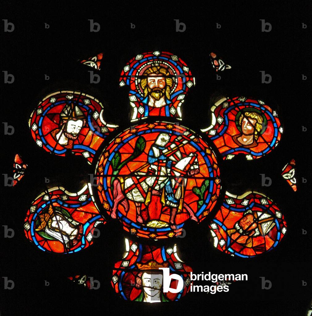 Window n3 depicting St George (stained glass)