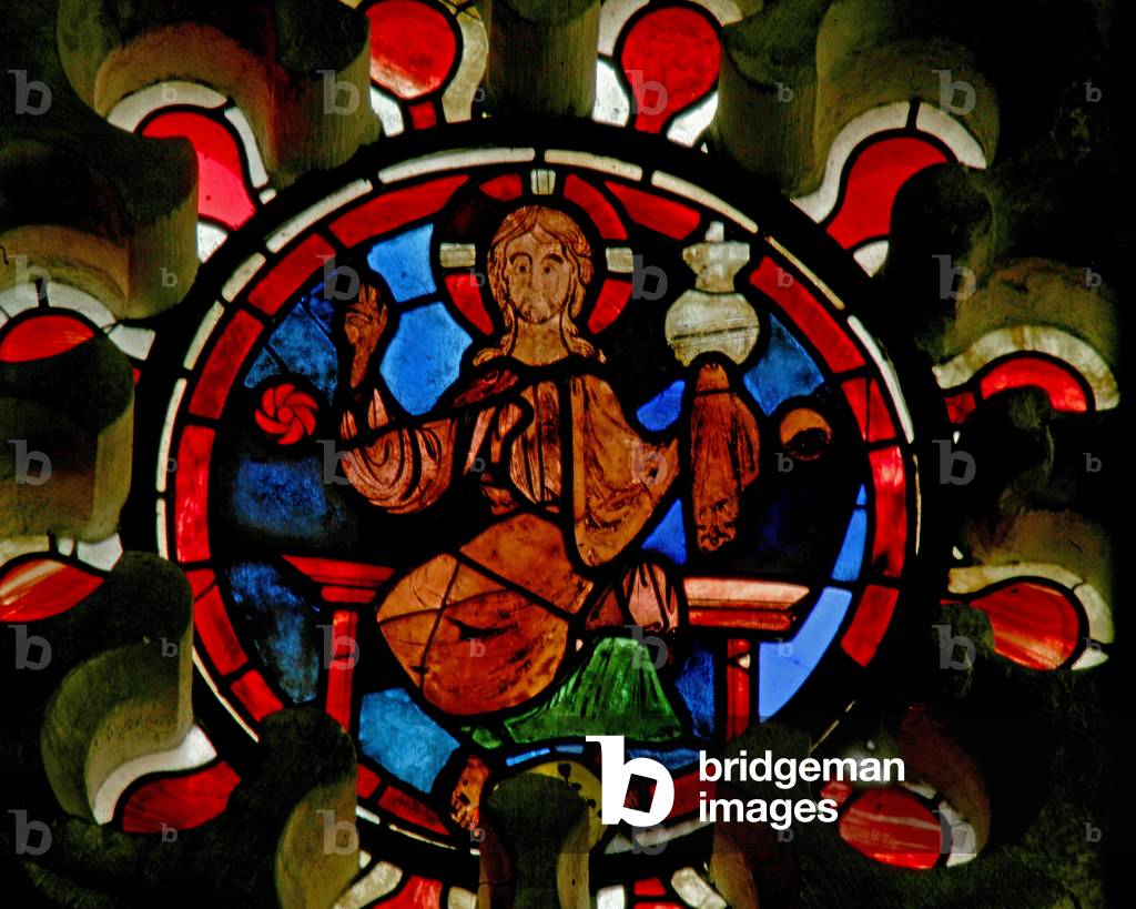 Window Ew depicting Christ (stained glass)