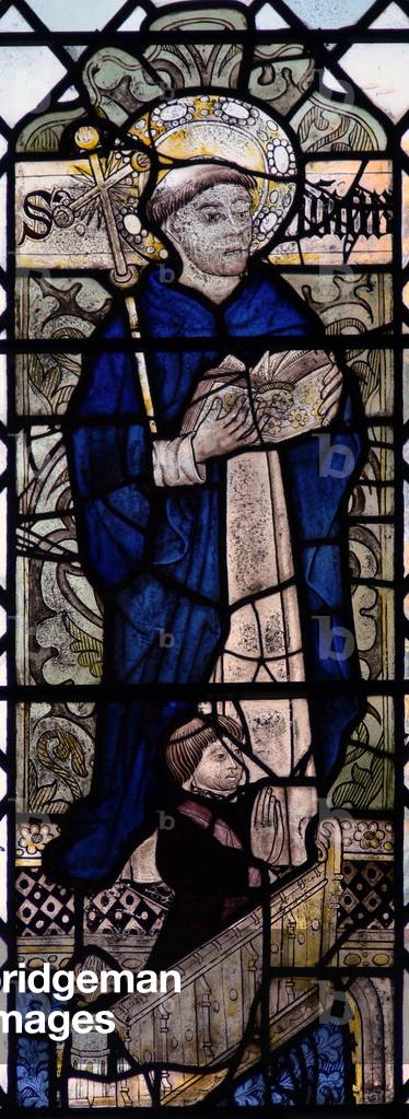 Window w4 depicting St Dominic (stained glass)