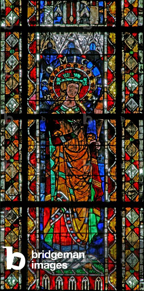 Window w204 depicting St Domitille (stained glass)