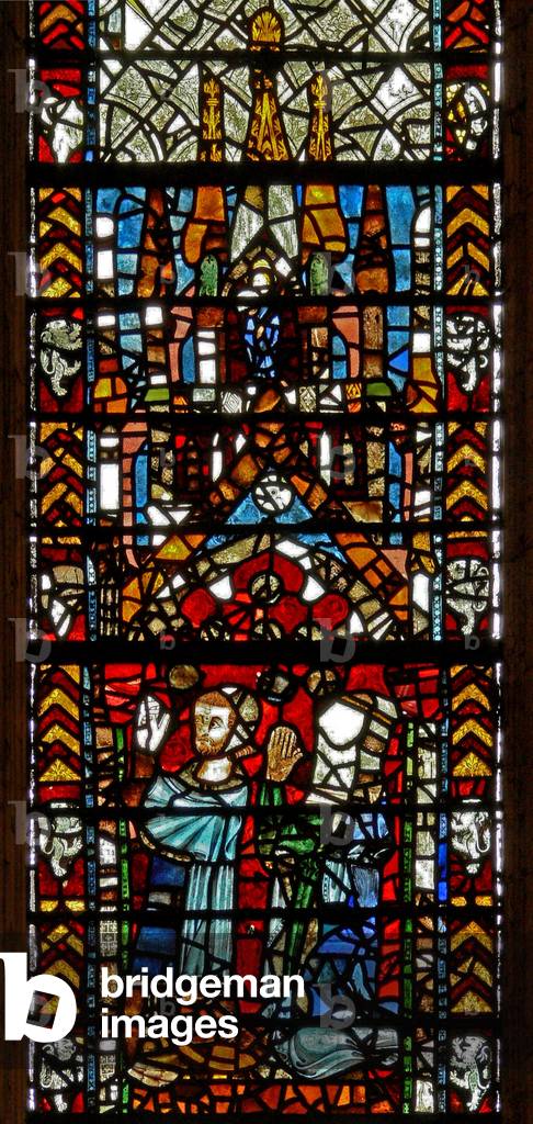 Window w39 depicting donors (stained glass)