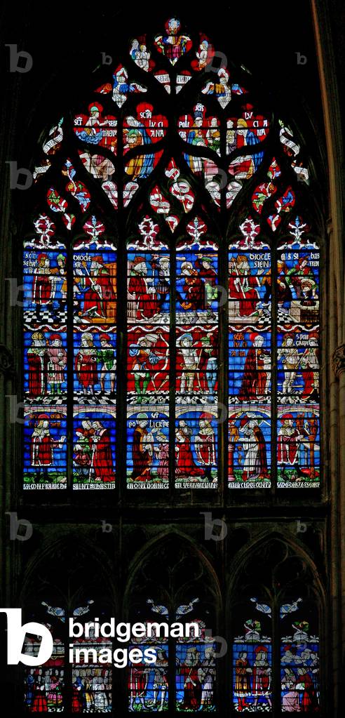 Window w133 depicting the St Sebastian window (stained glass)