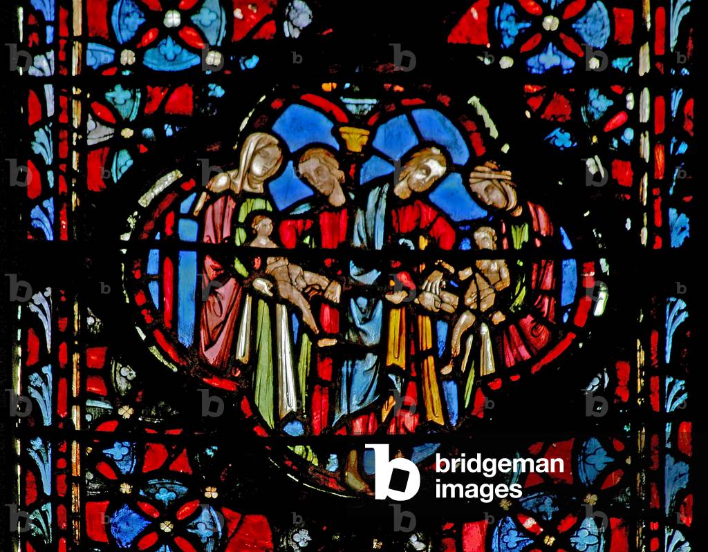 Window w4  the Circumcision of the people Josh V 2-3 (stained glass)