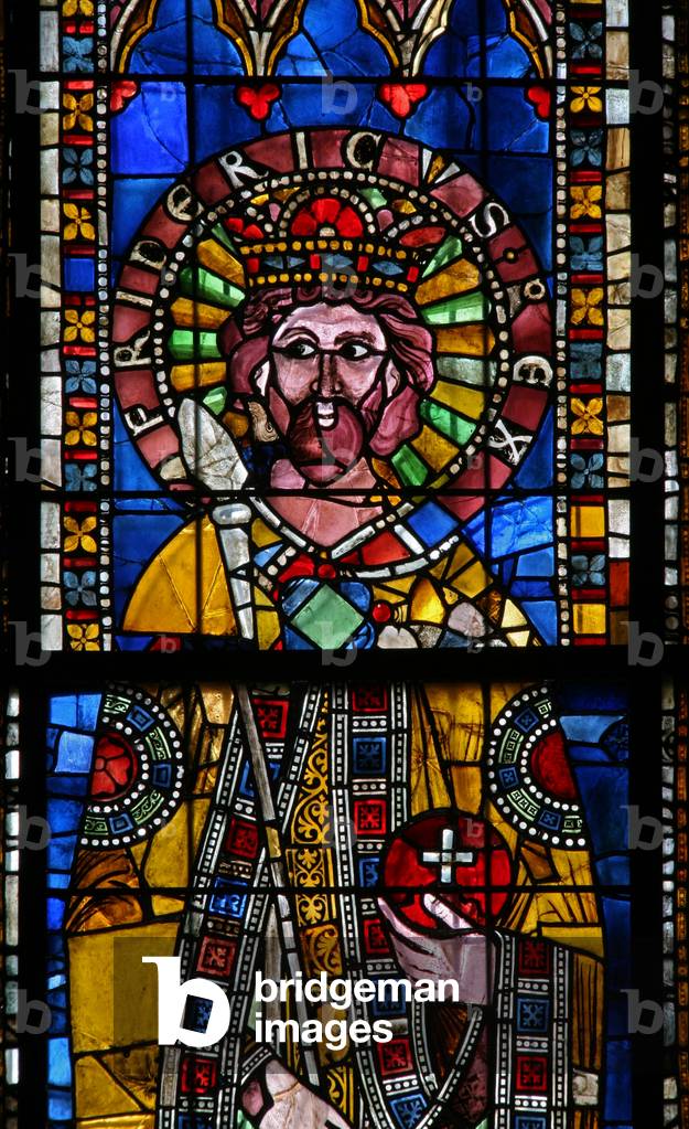 Window w15 depicting Emperor Frederick I (stained glass)