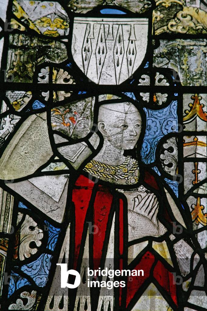 Window w6 depicting a donor - Elizabeth Fitzwauter (stained glass)