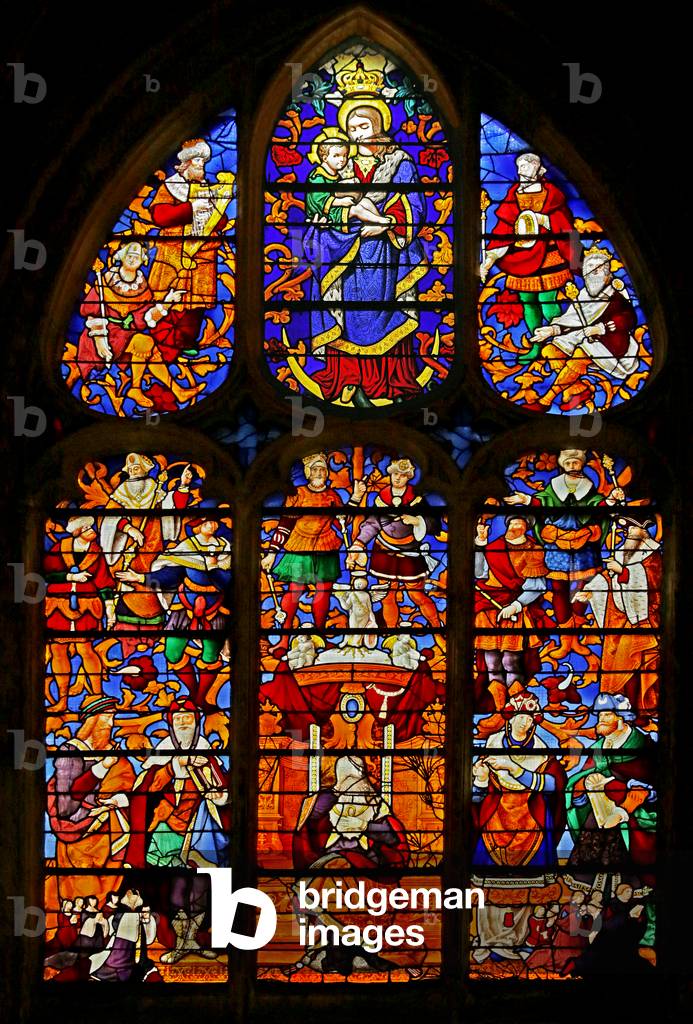 Window depicting the Tree of Jesse, c.1532 (stained glass)