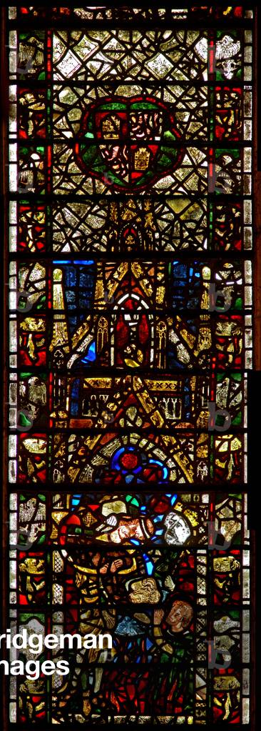 Window w42 depicting a scene from the life of St Catherine: the philosophers are put to death (stained glass)