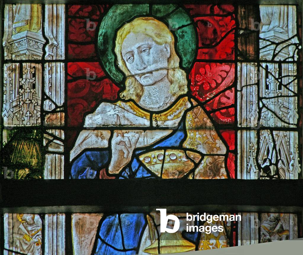 Window w12 depicting St John (stained glass)