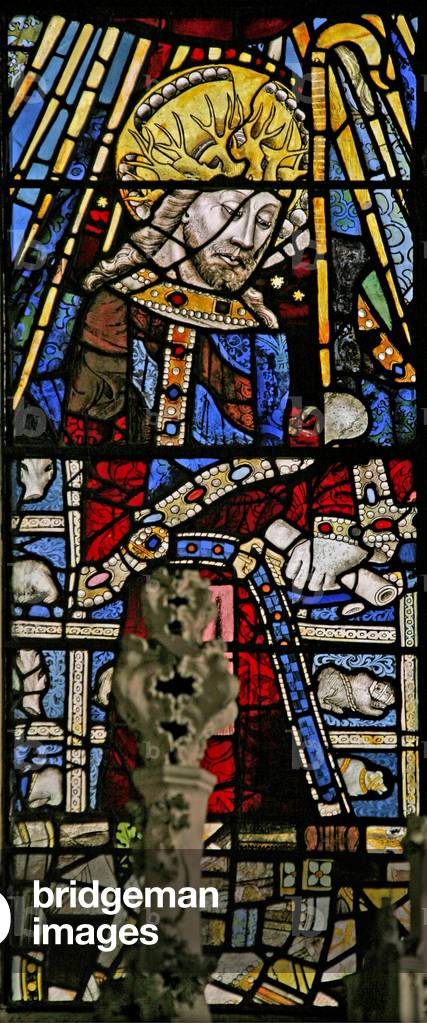 Window Ew depicting Christ (composite figure) - with 