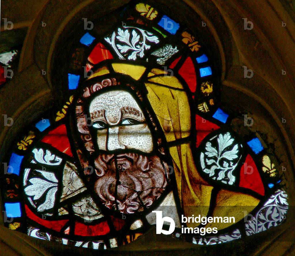 Window n-2 depicting Simeon (stained glass)