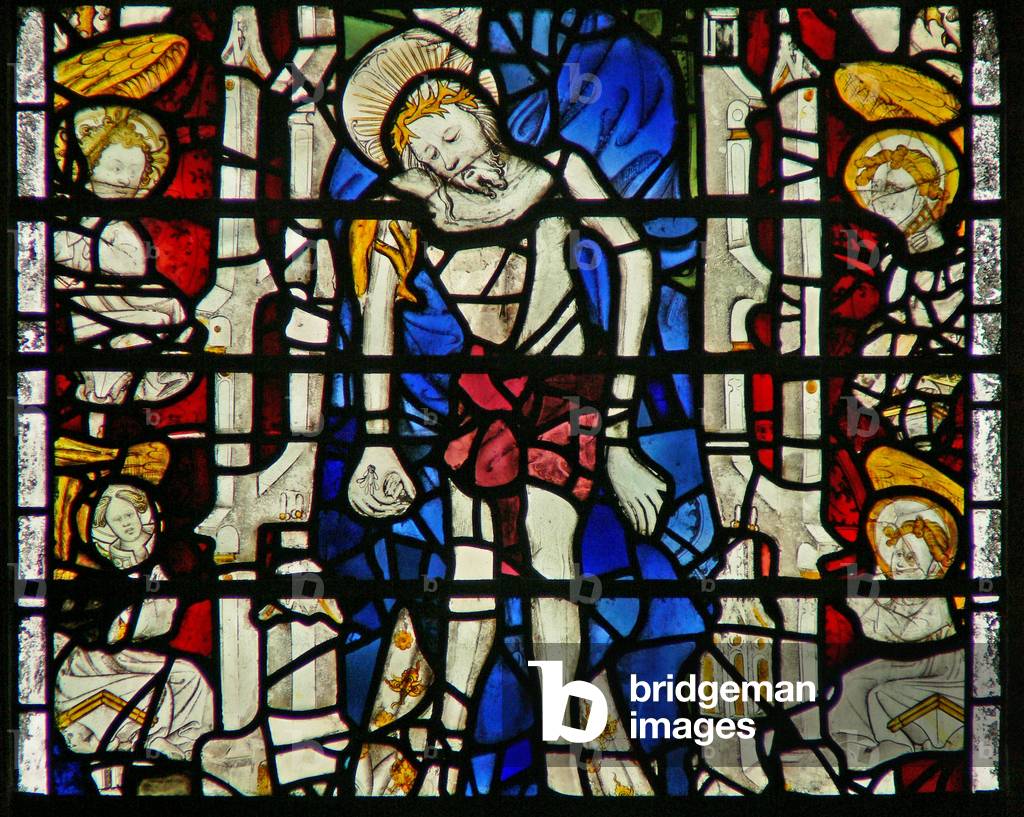 Window w12 depicting Corpus Christi (stained glass)