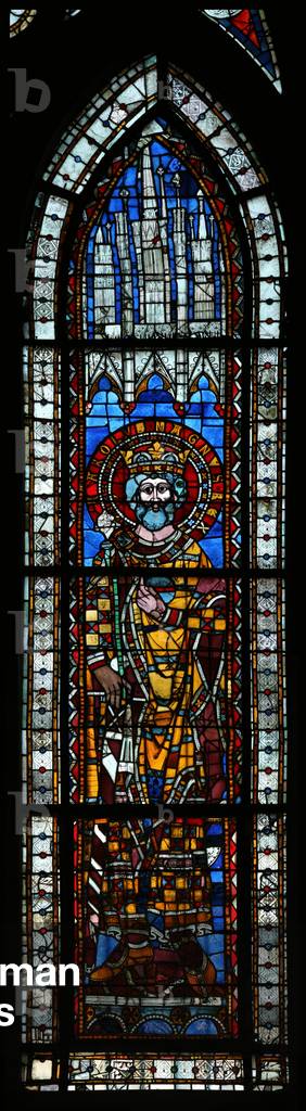 Charlemagne (stained glass) 13th by French Artist