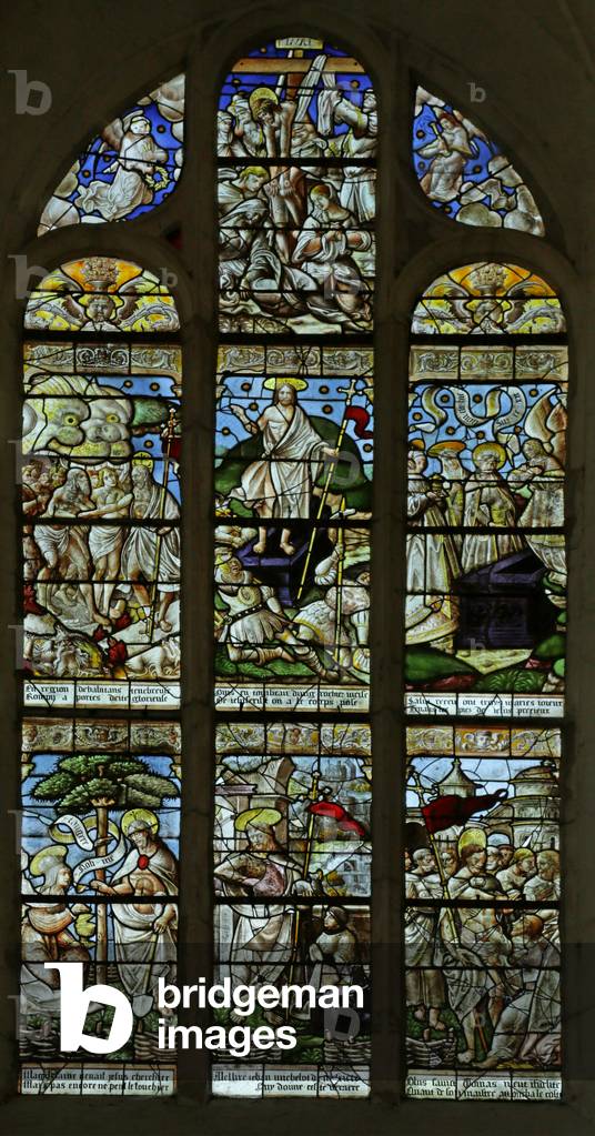 Window depicting the Resurrection (stained glass)