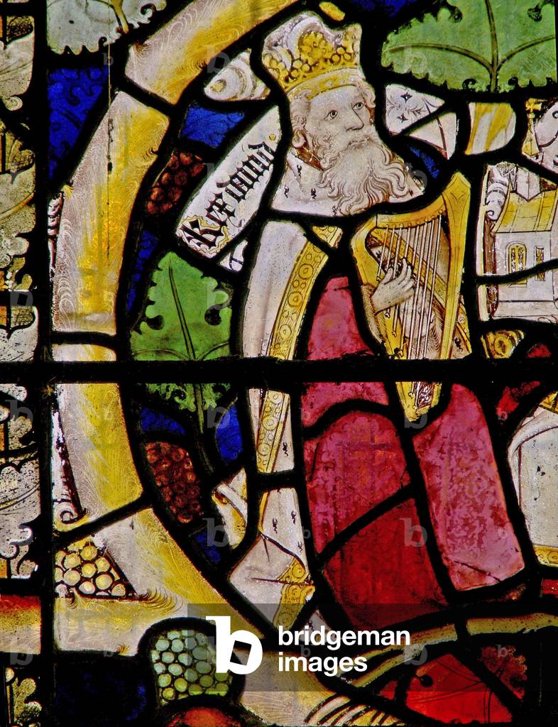 Window Ew depicting David  on the Tree of Jesse (stained glass)