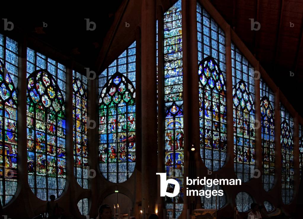 Window depicting the reset windows originally from the church of St Vincent (stained glass)