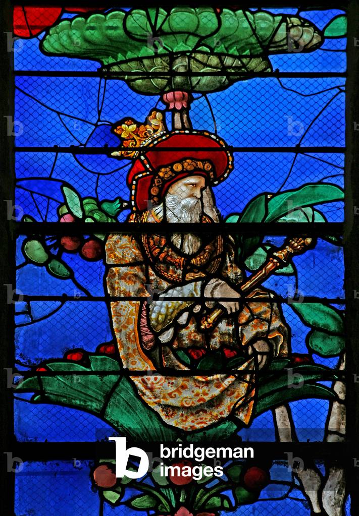 Window w5 depicting a prophet on the Tree of Jesse (stained glass)
