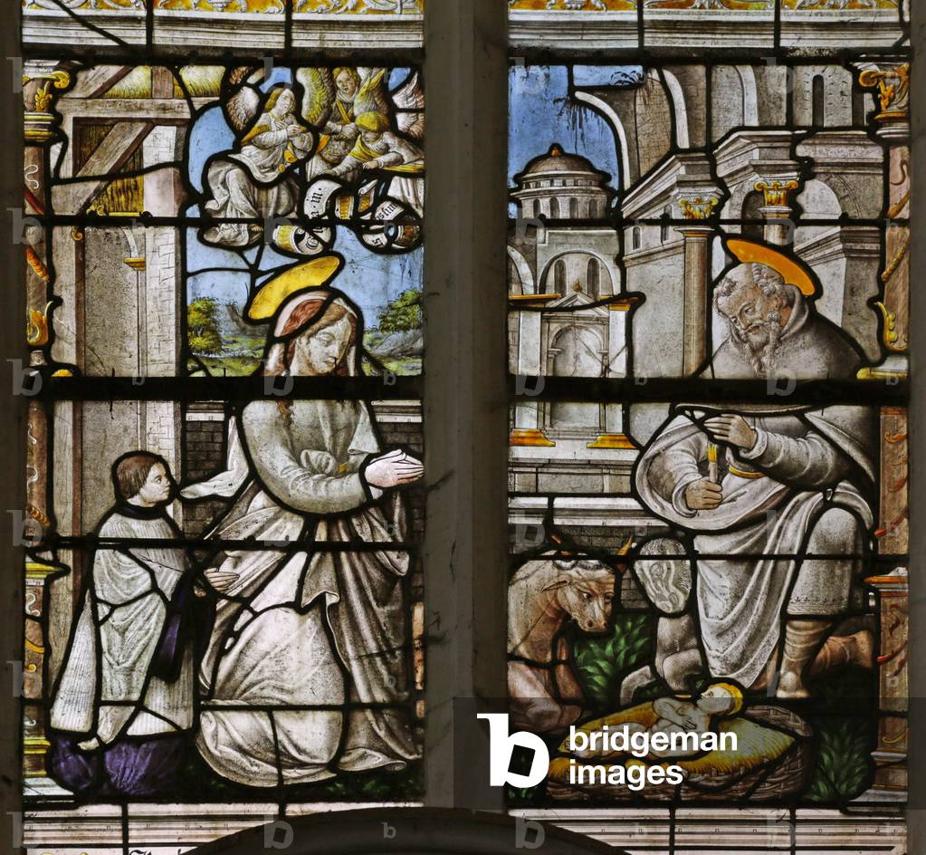Window depicting the Nativity  (stained glass)