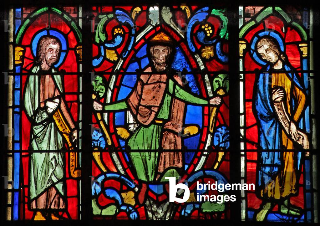 Window w6R  the Tree of Jesse: prophets and kings (stained glass)