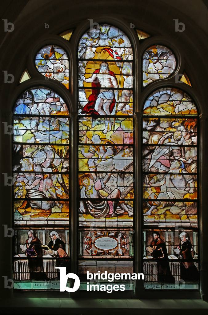 Window w18 depicting the Resurrection (stained glass)