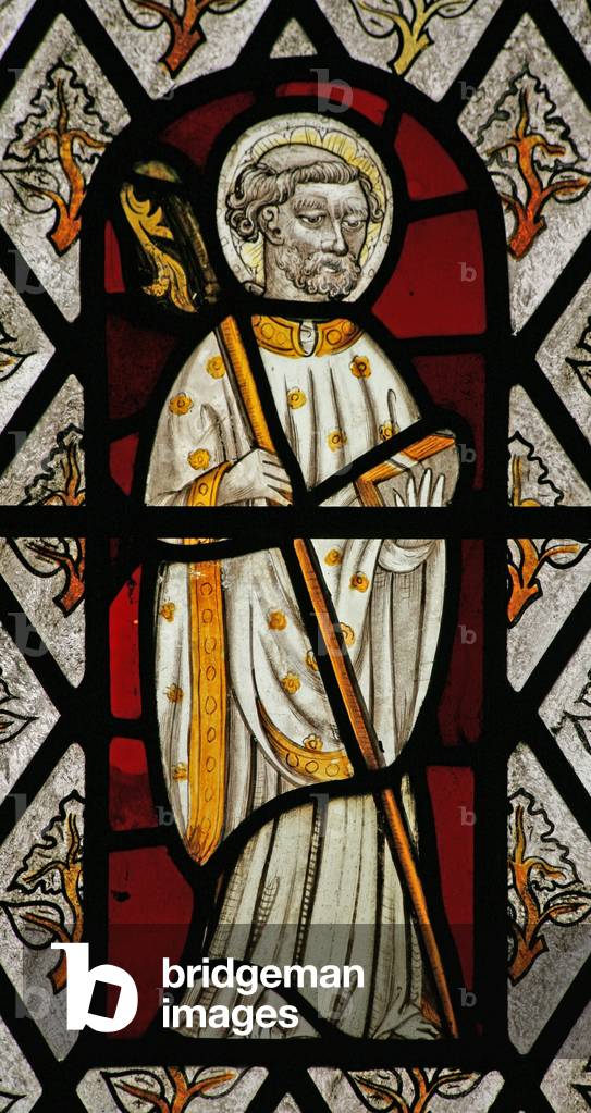 Window Na depicting St Peter ? (stained glass)