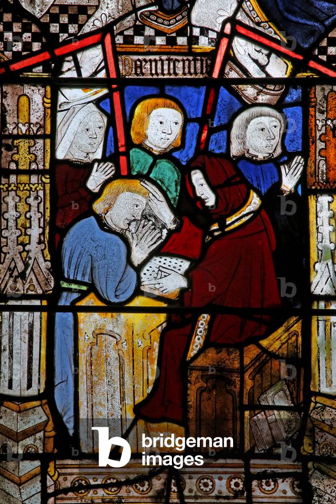 Window Ew depicting the Seven Sacraments: Penitence (stained glass)