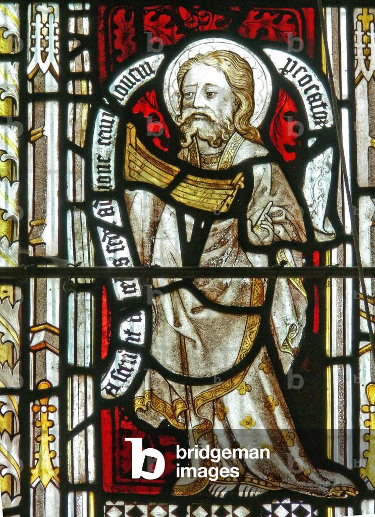 A north window depicting St Jude (stained glass)