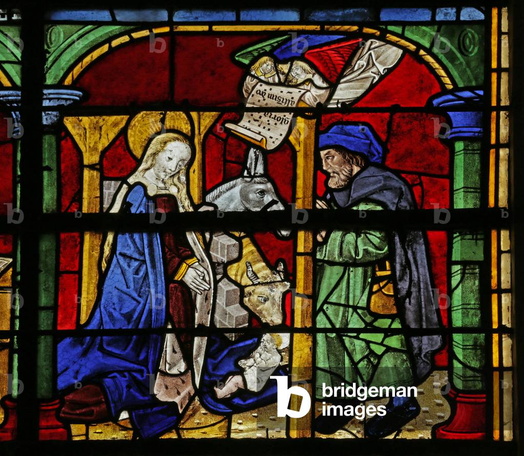 Window depicting the Nativity, 16th-20th century (stained glass)