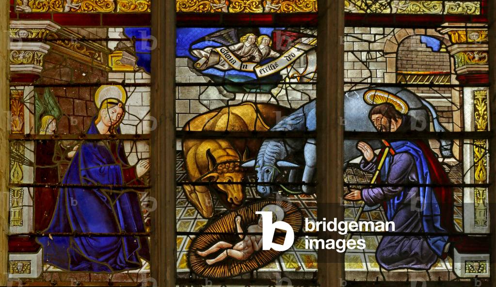Window depicting the Nativity (stained glass)