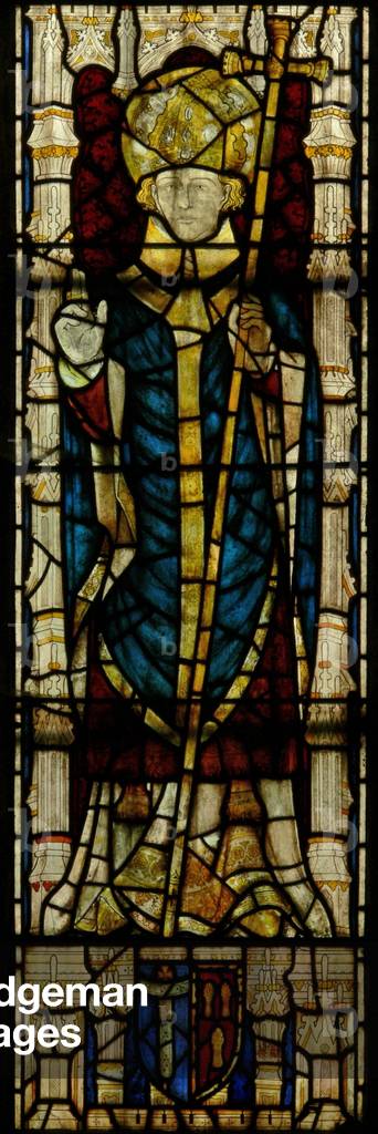 The East window (Ew) depicting an Archbishop (stained glass)