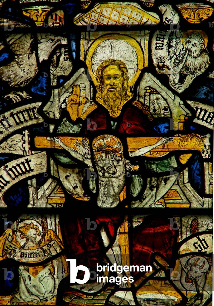 Window w24 depicting the Trinity (stained glass)