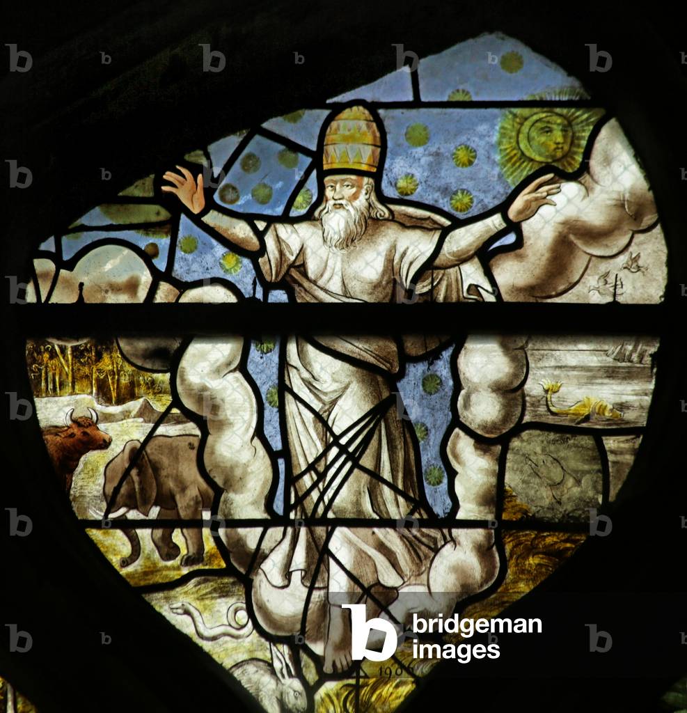 Window depicting God the Creator (stained glass)