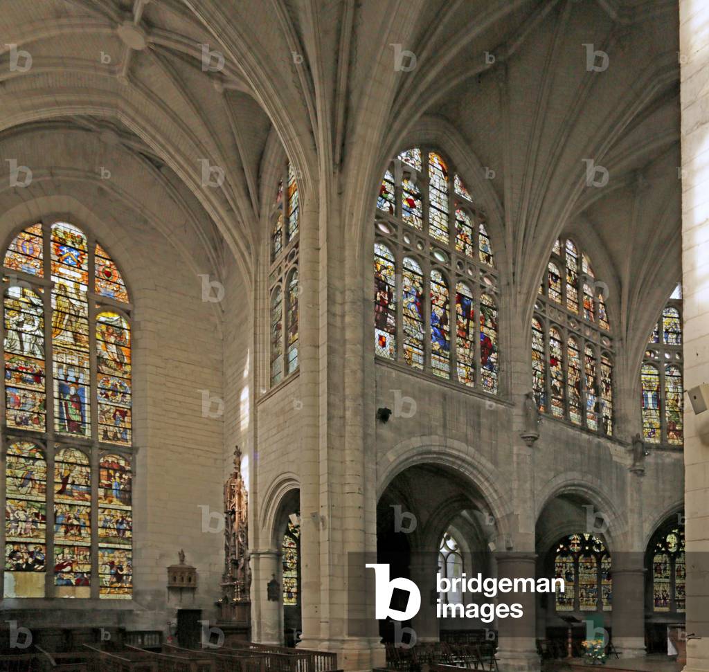 View of the Choir and North Transept (stained glass)