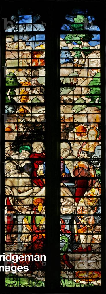 Window w15 depicting the Entombment (stained glass)