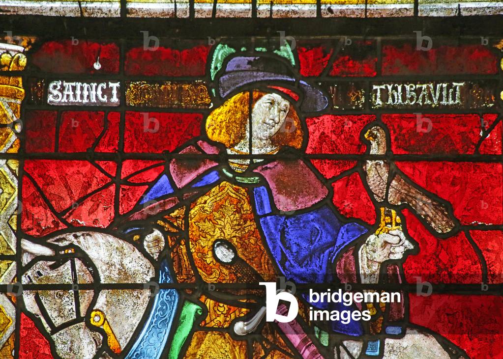 Window depicting Saint Thibault  (stained glass)