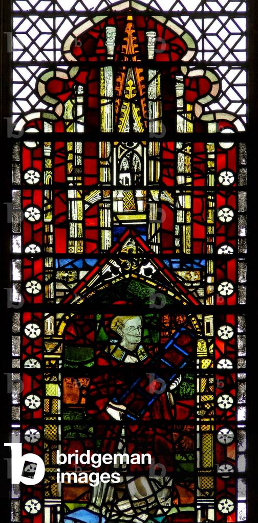 Window w32 depicting St Lawrence (stained glass)