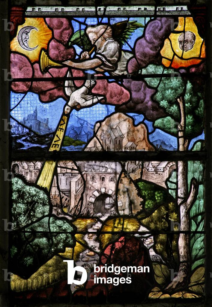 Window w7 depicting a third of the light is taken (stained glass)