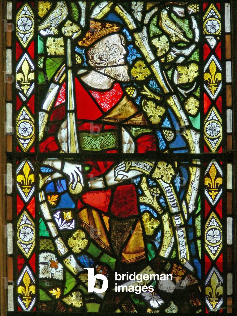 Window Ew depicting Solomon on the Tree of Jesse (stained glass)