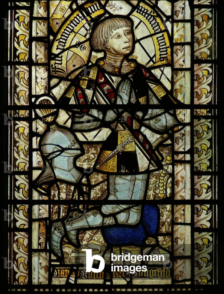 Window depicting the donor (stained glass) 15th by English Artist