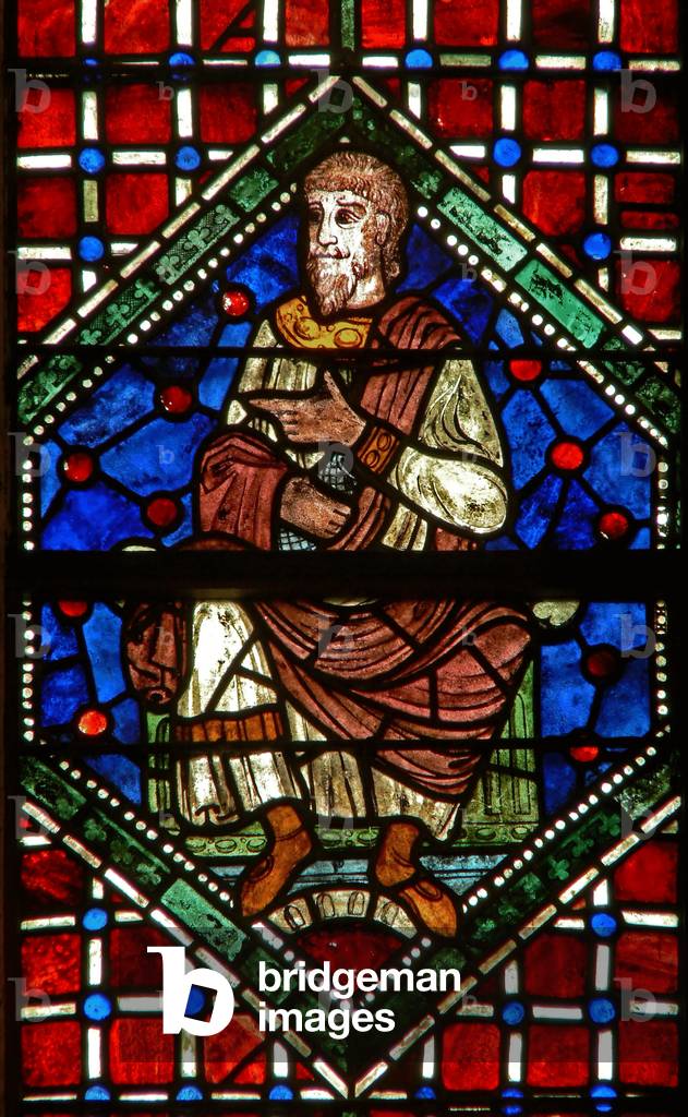 Window depicting a genealogical figure (stained glass) by English Artist