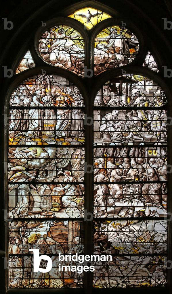 Window w10 depicting the Childhood of Christ (stained glass)