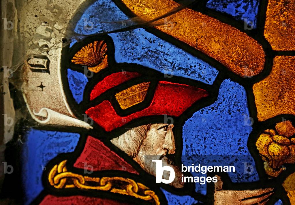 Window depicting the Tree of Jesse: Hosias (stained glass)