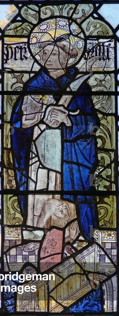 Window w4 depicting St Peter Martyr (stained glass)