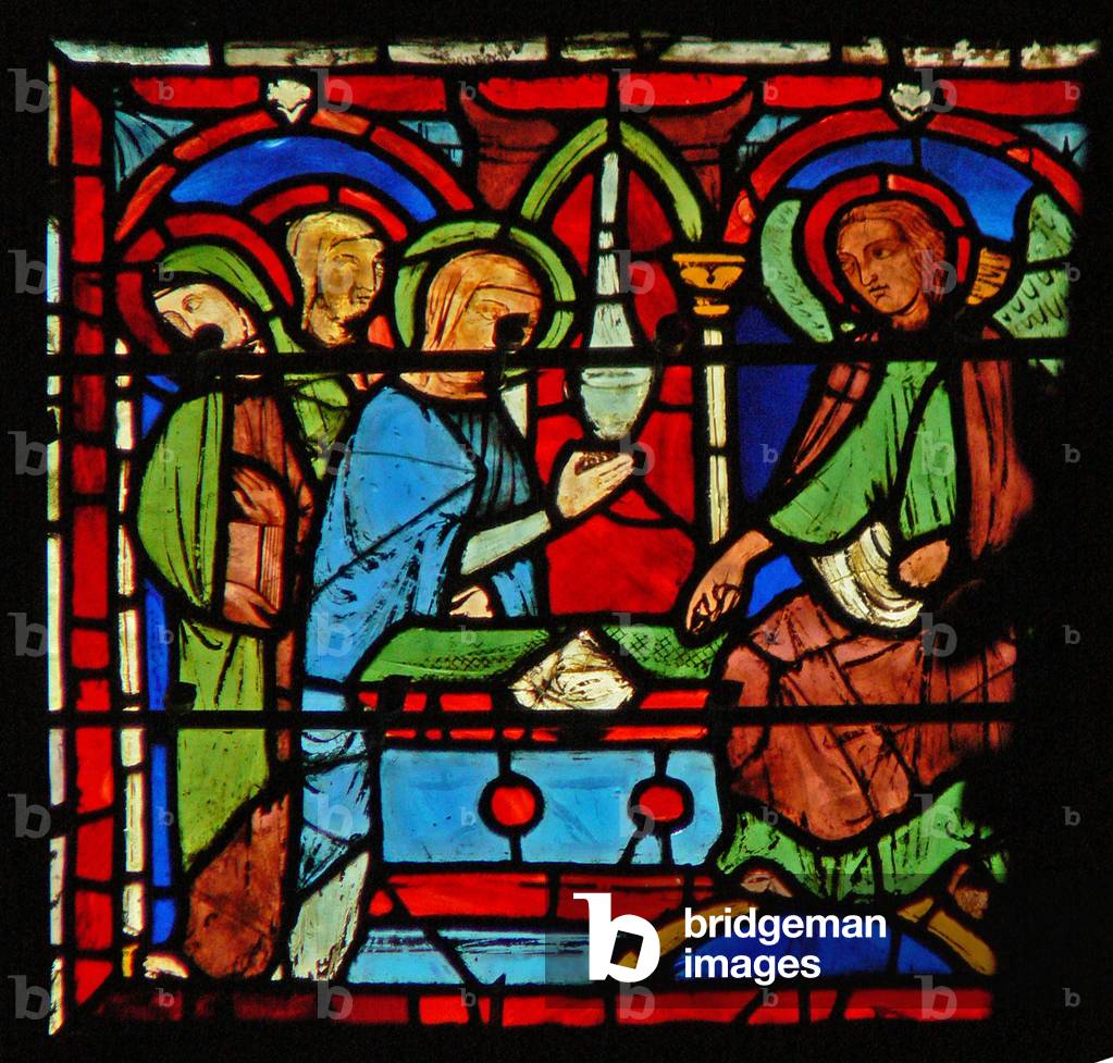 Window w8  the Resurrection - Holy Women at Tomb (stained glass)