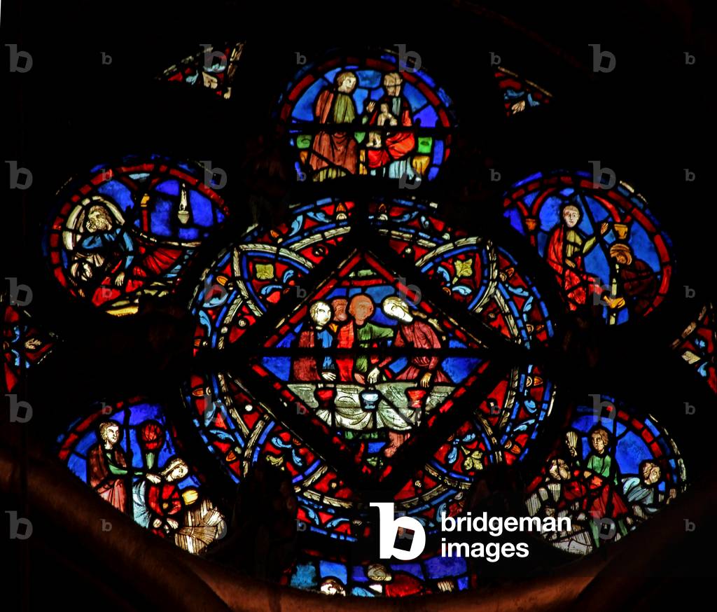 Window w4  scenes from the story of Ruth and Boaz  (stained glass)