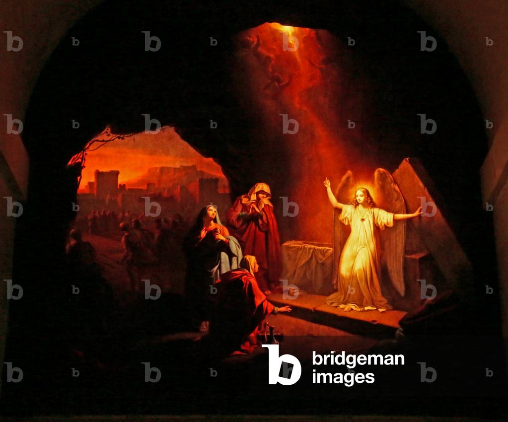 North Ambulatory of the Crypt: the Resurrection, c.1845 (enamel painted glass panel)