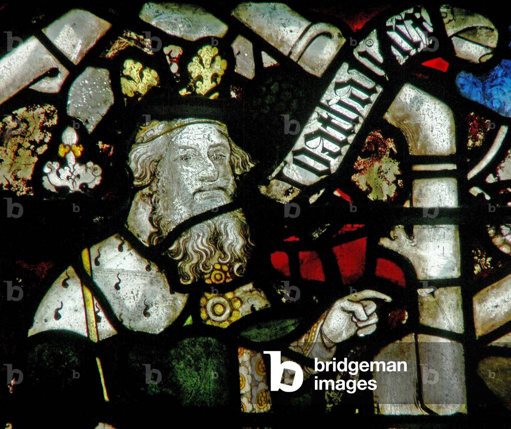 Window w16 depicting a king on the Tree of Jesse (stained glass)