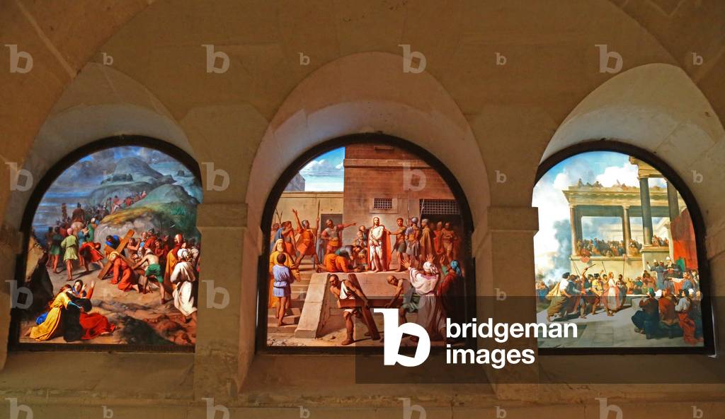 Enamel Painted Glass Panels, South Ambulatory of the Crypt, c.1845